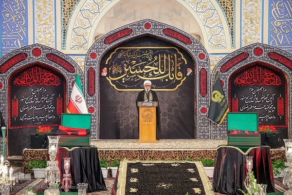 آیین سنتی اذن عزا در حرم مطهر رضوی