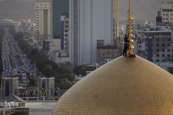 آیین سنتی اذن عزا در حرم مطهر رضوی