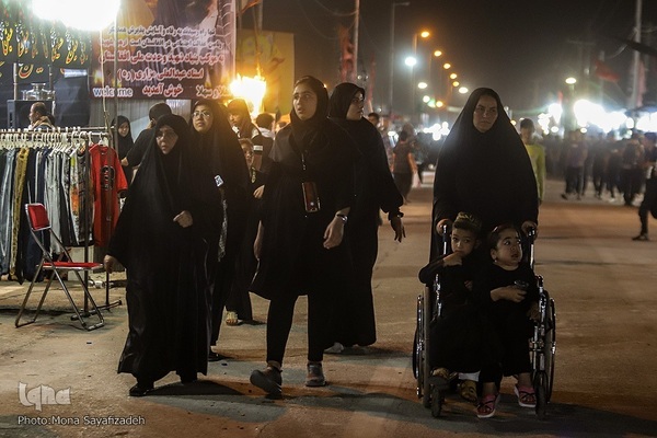 تردد شبانه زائران اربعین از مرز شلمچه
