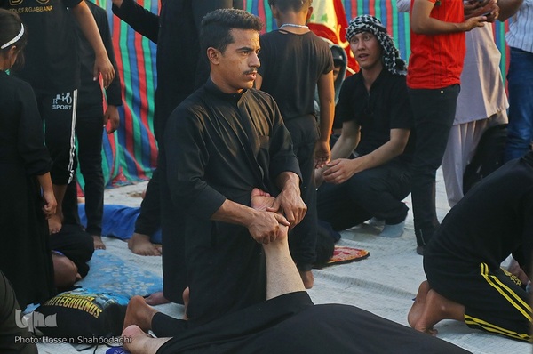 پیاده‌روی زائران اربعین از مسیر طریق الحسین(ع)