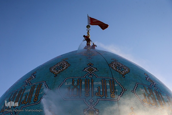 آیین شست و شوی گنبد مسجد جمکران