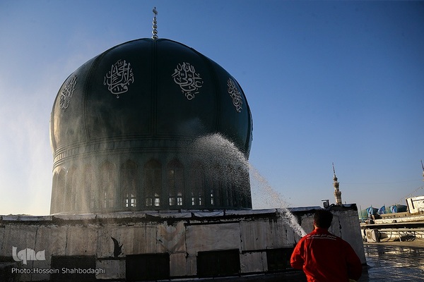 آیین شست و شوی گنبد مسجد جمکران