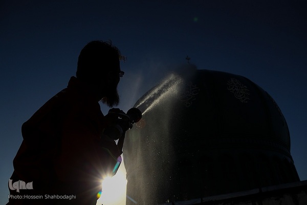آیین شست و شوی گنبد مسجد جمکران