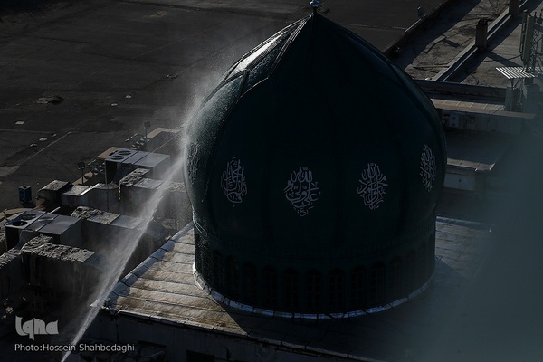 آیین شست و شوی گنبد مسجد جمکران