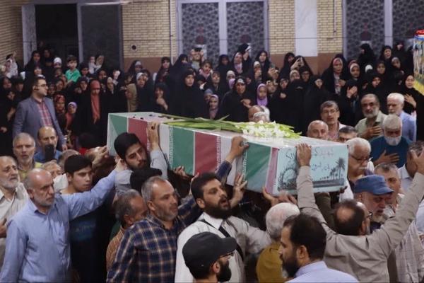 تشییع شهید گمنام در مسجد خداداد منطقه  14 تهران