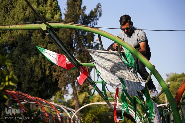 گلباران مزار شهدا در دارالرحمه شیراز