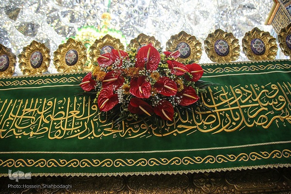 گل آرایی ضریح حضرت معصومه در آستانه سالروز ورود بانوی کرامت