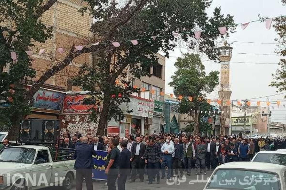 راهپیمایی مردم کمالشهر در حمایت ملت فلسطین