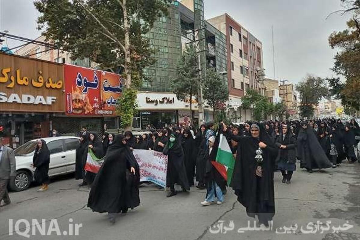 راهپیمایی مردم کمالشهر در حمایت ملت فلسطین