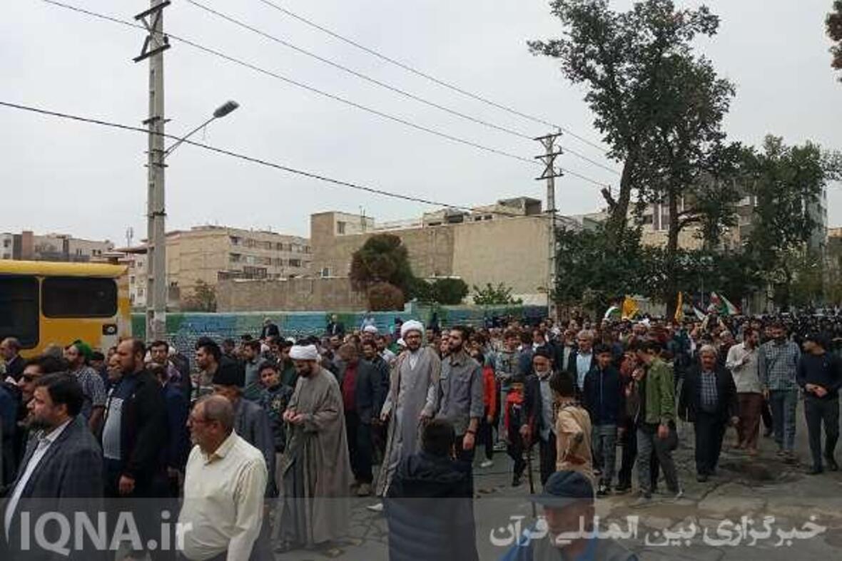 راهپیمایی مردم کمالشهر در حمایت ملت فلسطین