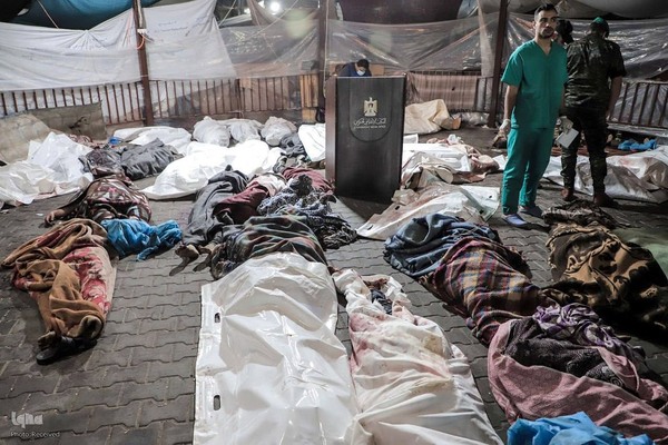 بیمارستان المعمدانی غزه ساعاتی پس از بمباران