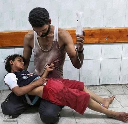 بیمارستان المعمدانی غزه ساعاتی پس از بمباران