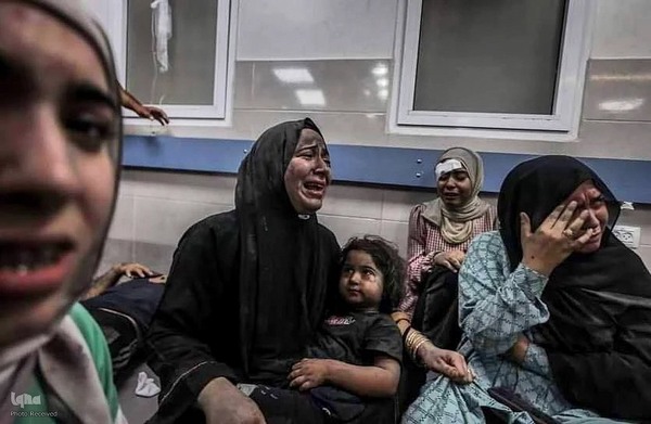 بیمارستان المعمدانی غزه ساعاتی پس از بمباران