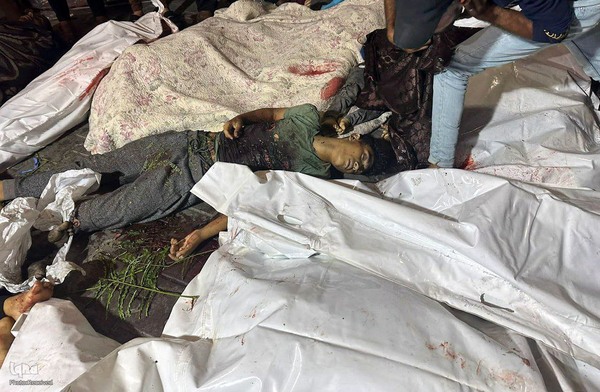 بیمارستان المعمدانی غزه ساعاتی پس از بمباران