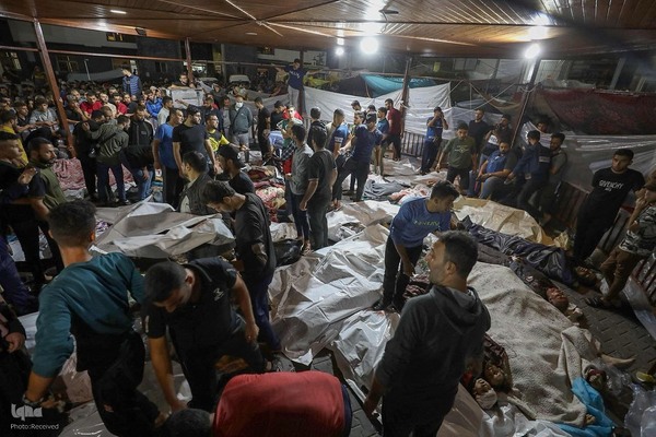 بیمارستان المعمدانی غزه ساعاتی پس از بمباران