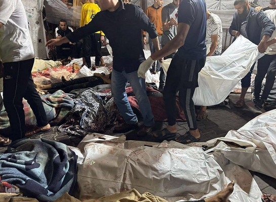 بیمارستان المعمدانی غزه ساعاتی پس از بمباران