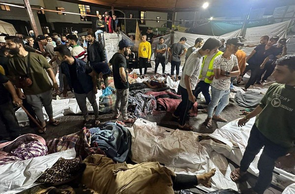 بیمارستان المعمدانی غزه ساعاتی پس از بمباران