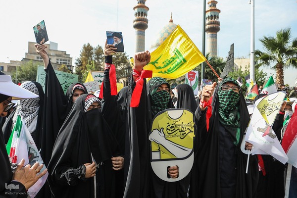 تجمع دانش‌آموزان تهرانی در حمایت از مردم مظلوم فلسطین