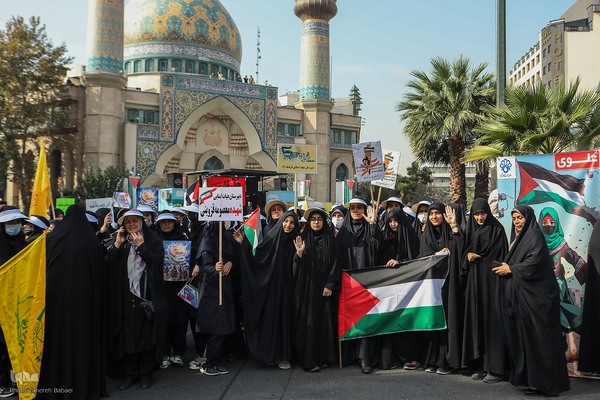 تجمع دانش‌آموزان تهرانی در حمایت از مردم مظلوم فلسطین