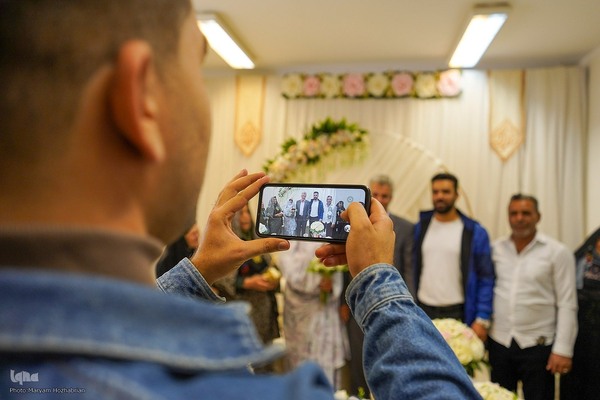 مراسم عقد زوجین در جوار حرم حضرت شاهچراغ(ع)