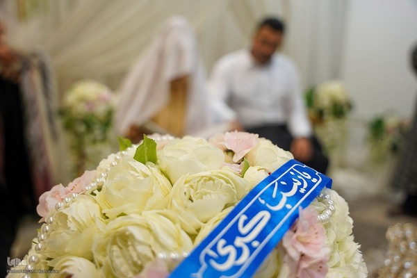 مراسم عقد زوجین در جوار حرم حضرت شاهچراغ(ع)