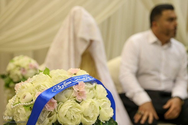 مراسم عقد زوجین در جوار حرم حضرت شاهچراغ(ع)