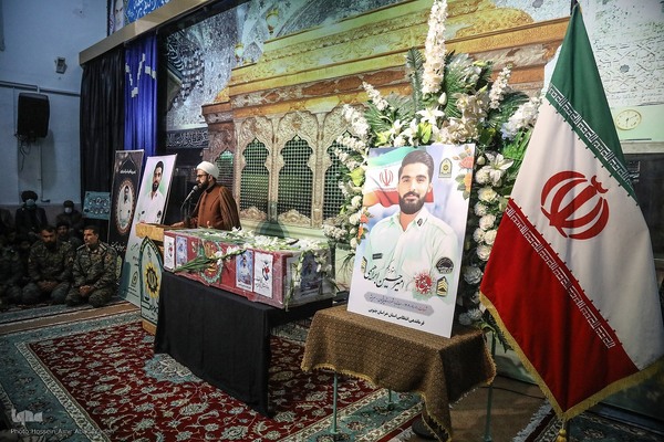 تشییع پیکر شهید مدافع امنیت امیرحسین ابراهیمی در بیرجند