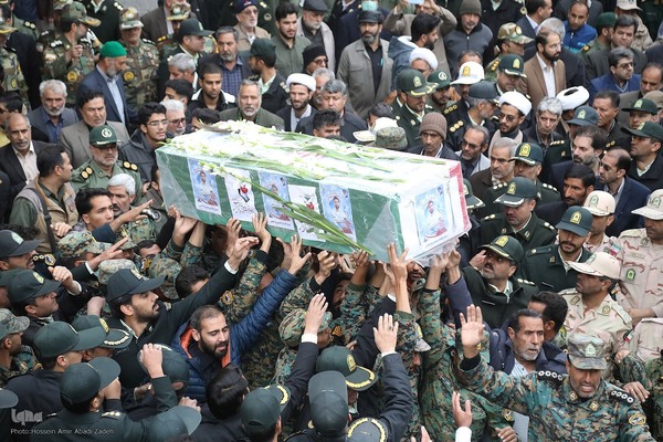 تشییع پیکر شهید مدافع امنیت امیرحسین ابراهیمی در بیرجند