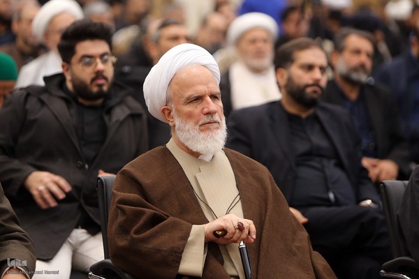 آیت الله محمود محمدی عراقی نماینده مجلس خبرگان رهبری در مراسم گرامیداشت آیت الله سید رضا صدر