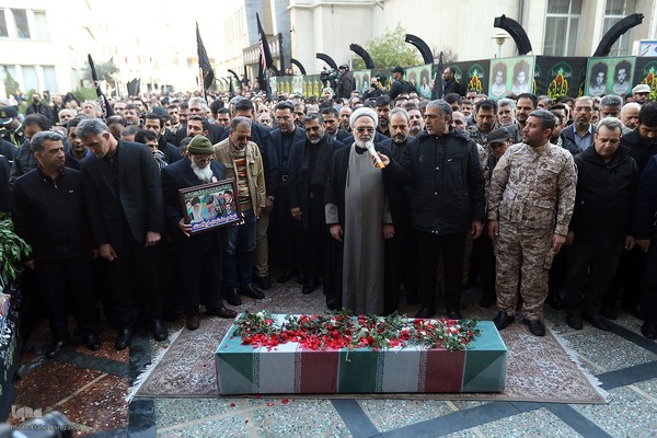 آیین تشییع و تدفین شهید گمنام در وزارت فرهنگ و ارشاد اسلامی