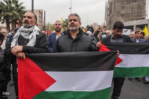 اجتماع کارمندان در حمایت از مردم مظلوم فلسطین