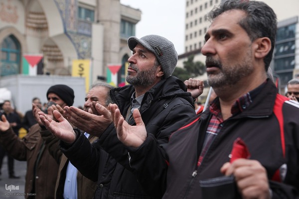 اجتماع کارمندان در حمایت از مردم مظلوم فلسطین