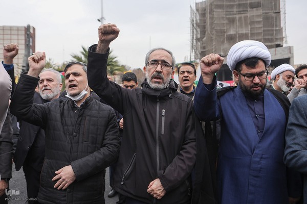 اجتماع کارمندان در حمایت از مردم مظلوم فلسطین