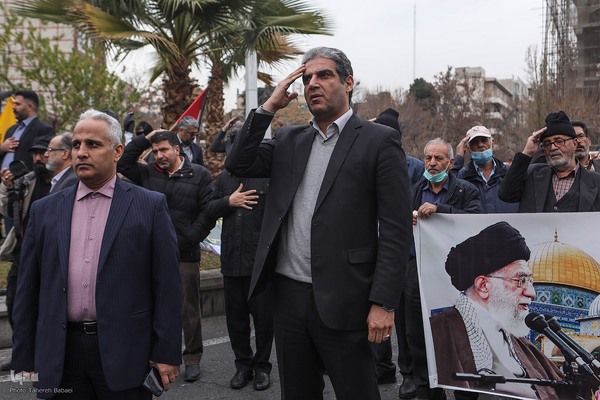 اجتماع کارمندان در حمایت از مردم مظلوم فلسطین