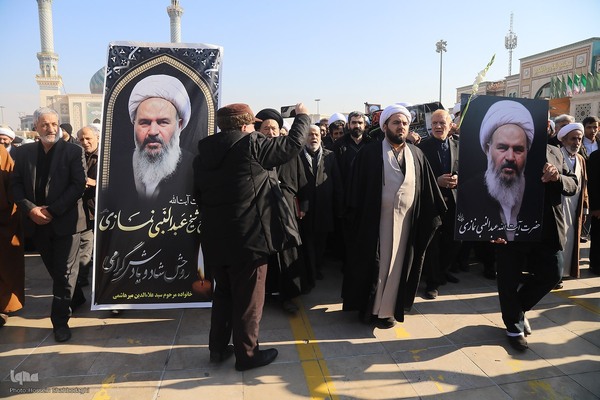 تشییع آیت الله شیخ عبدالنبی نمازی در قم