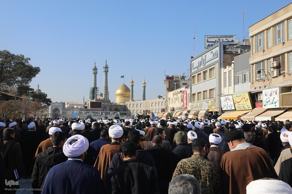 تشییع آیت الله شیخ عبدالنبی نمازی در قم