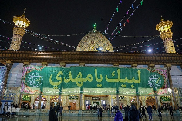 حال و هوای حرم شاهچراغ(ع) در شب نیمه شعبان‎