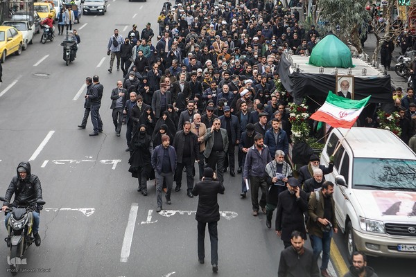 مراسم تشییع پیکر مطهر آیت‌الله امامی کاشانی