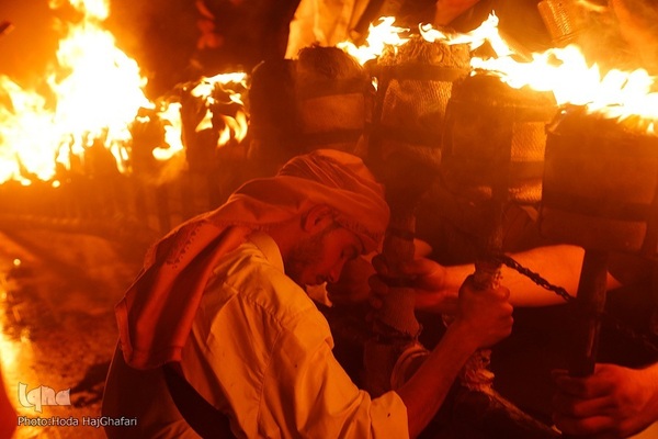 آئین مشعل‌گردانی نجفی‌های مقیم قم