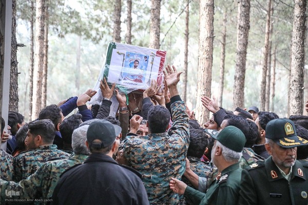 تشییع پیکر شهید مدافع امنیت امیرحسین ابراهیمی در بیرجند