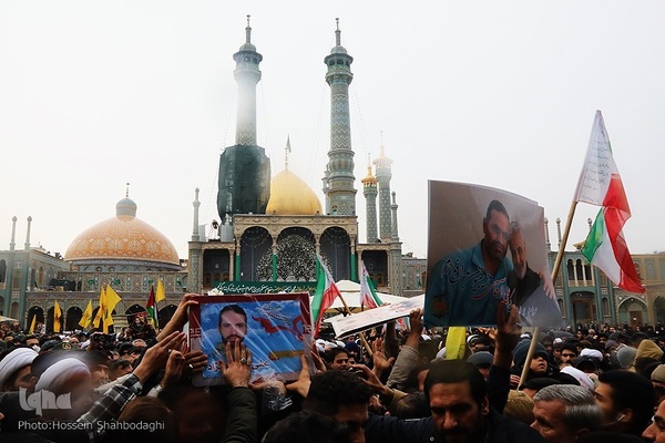 تشییع شهیدان آقازاده و کریمی در قم