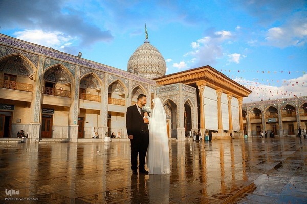 مراسم ازدواج جوانان در حرم مطهر شاهچراغ (ع)