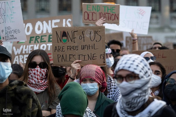 راهپیمایی مردم آمریکا (نیویورک) در حمایت از غزه