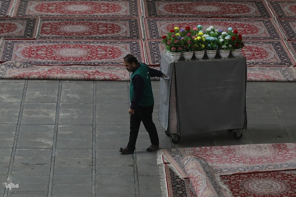 سفره افطاری حرم حضرت معصومه در شب میلاد امام حسن مجتبی(ع)