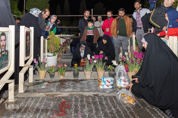 آیین وداع با پیکر سردار شهید محمدرضا زاهدی در گلستان شهدای اصفهان