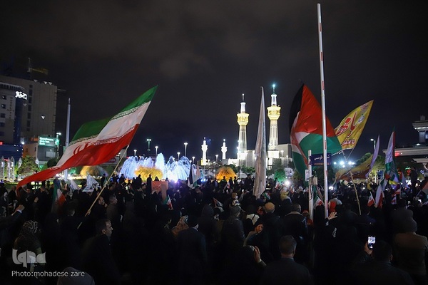 حمایت مردم مشهد کشور از حمله موشکی و پهپادی به رژیم صهیونیستی