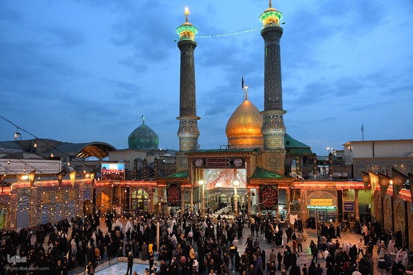 آیین تعویض پرچم گنبد حرم حضرت عبدالعظیم حسنی(ع)