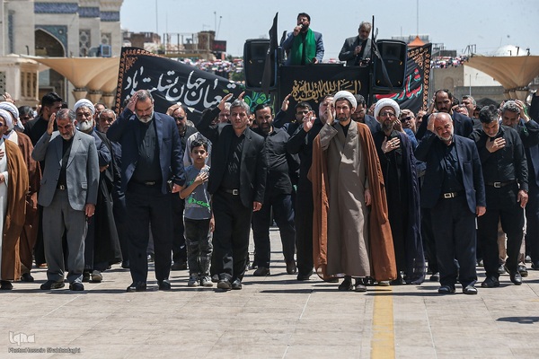 دسته عزا خادمان حرم مطهر بانوی کرامت در رثای امام جواد(ع)//////قم///