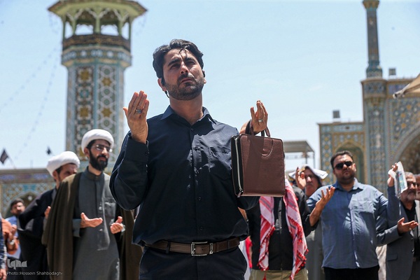 دسته عزا خادمان حرم مطهر بانوی کرامت در رثای امام جواد(ع)//////قم///