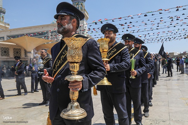 دسته عزا خادمان حرم مطهر بانوی کرامت در رثای امام جواد(ع)//////قم///